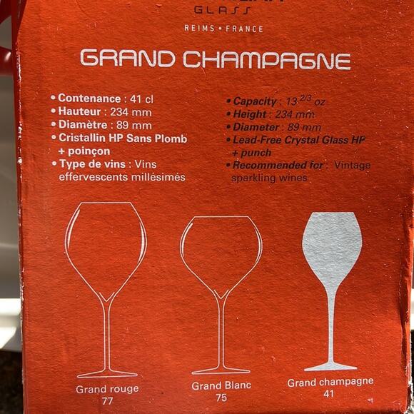 NWT Cristal Champagne Glasses box of 6 ( more available ) - Picture 6 of 6